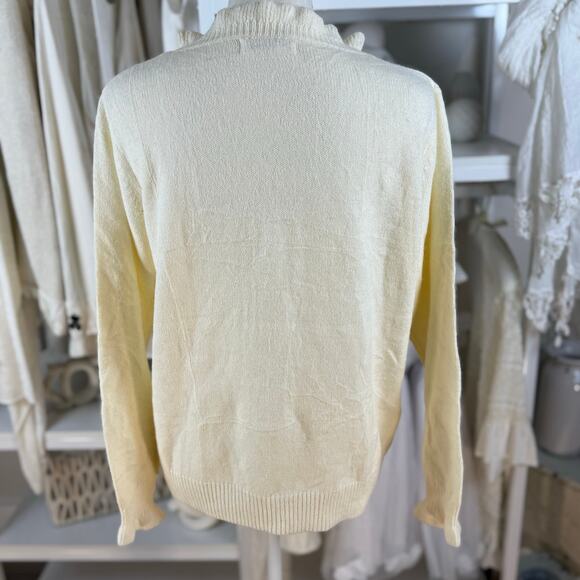 Ecowish Women’s sz. Medium cream popover sweater embellished buttons,  #4308 - Picture 3 of 8